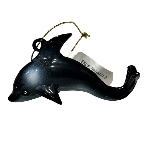 Lot Snowflakes Seashells Sea Lion + Dolphin Metal Christmas Tree Ornaments NEW - Picture 3 of 7